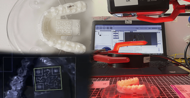 Reading QR Code on Resin Dental Mold